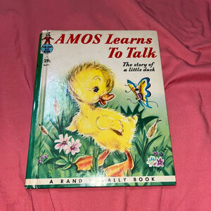 Amos Learns To Talk Bianca Bradbury 1950 Vintage classic children’s book duck
